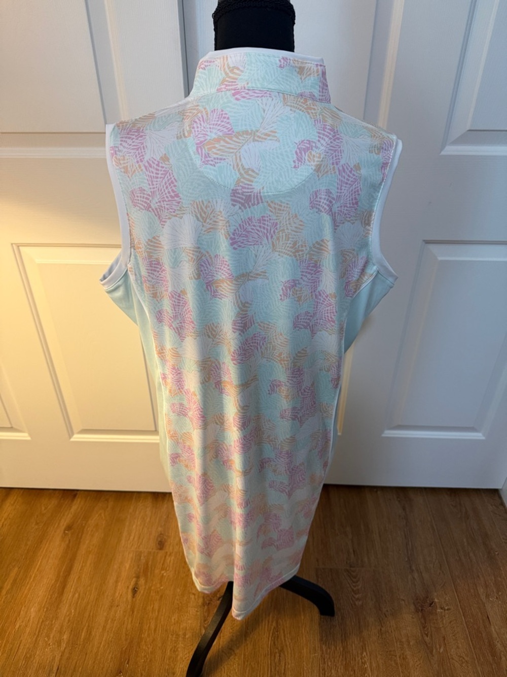 Pebble Beach Golf Dress Pink Mint Green Pastel Floral Dry Lux Fabric Pickleball - Picture 4 of 6